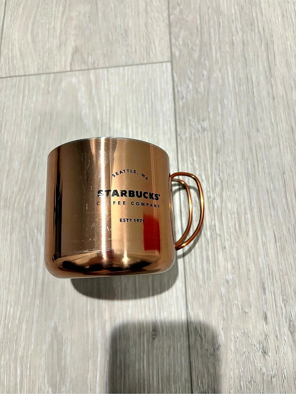Starbucks Rose Gold Stainless Steel Mug 12 fl oz / 355 ml 2016